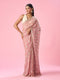 Mohey Pink Tissue Saree with Hand Embroidery