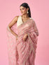 Mohey Pink Tissue Saree with Hand Embroidery