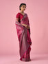 Mohey Pink Silk Saree with Stone Work