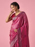 Mohey Pink Silk Saree with Stone Work