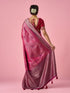 Mohey Pink Silk Saree with Stone Work