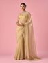 Mohey Beige Organza Saree with Stone Work