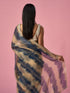 Mohey Indigo Blue Organza Saree with Print