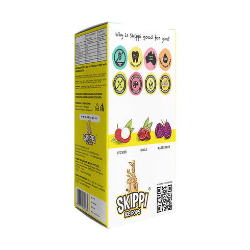 Skippi Ice Pops Cola| Lychee| Raspberry Flavor
