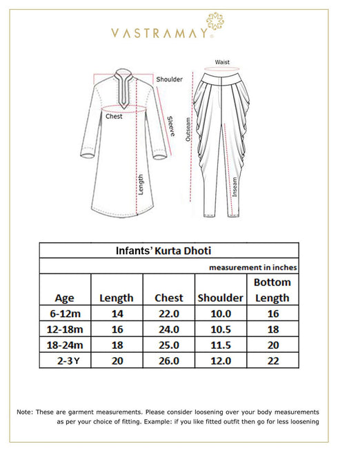 Vastramay SISHU Boy's Mustard Angrakha Style Krishna Kurta and White Dhoti Set