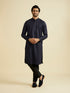 Manyavar Blue Georgette Festive Kurta Pajama