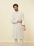 Manyavar Glacier Grey Chikankari Kurta Set