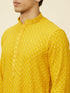 Manyavar Mustard Yellow Chikankari Kurta Set
