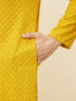 Manyavar Mustard Yellow Chikankari Kurta Set