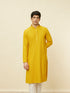 Manyavar Mustard Yellow Chikankari Kurta Set