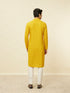 Manyavar Mustard Yellow Chikankari Kurta Set