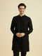 Manyavar Majestic Black Kurta Pajama