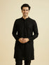 Manyavar Majestic Black Kurta Pajama