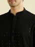 Manyavar Majestic Black Kurta Pajama