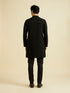 Manyavar Majestic Black Kurta Pajama