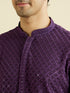 Manyavar Purple Majesty Kurta Pajama