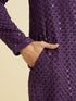 Manyavar Purple Majesty Kurta Pajama