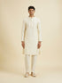 Manyavar Soft Cream Kurta Set with Buta Motifs