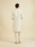 Manyavar Soft Cream Kurta Set with Buta Motifs