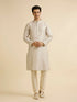 Manyavar Light Grey Buta Patterned Kurta Set