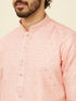 Manyavar Coral Pink Buta Patterned Kurta Set