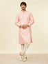 Manyavar Coral Pink Buta Patterned Kurta Set