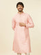 Manyavar Coral Pink Buta Patterned Kurta Set