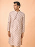 Manyavar Regal Cream Brocade Kurta Pajama