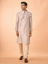 Manyavar Regal Cream Brocade Kurta Pajama