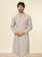 Manyavar Beige Pink Chikankari Kurta Set