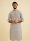 Manyavar Dolphin Grey Chikankari Kurta Set