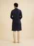 Manyavar Indigo Blue Kurta Set with Buta Motifs