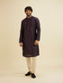 Manyavar Royal Purple Kurta Set with Buta Motifs