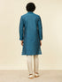 Manyavar Teal Blue Kurta Set with Buta Motifs