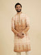 Manyavar Mustard Yellow Tie And Dye Printed Kurta Set