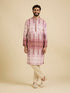 Manyavar Dusty Pink Tie And Dye Printed Kurta Set