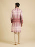 Manyavar Dusty Pink Tie And Dye Printed Kurta Set