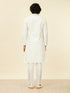 Manyavar Warm White Polka Dotted Kurta Set
