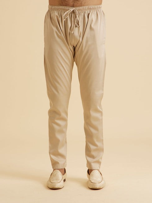 Manyavar Enthralling Beige Kurta Pajama