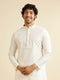 Manyavar Snow White Jaal Patterned Kurta Set