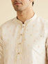 Manyavar Cream Pink Kurta Set with Diamond Buta Motifs