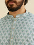 Manyavar Green Printed Kurta Pajama Set