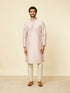 Manyavar Peach Imperial Printed Kurta Set