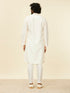 Manyavar Warm White Lattice Patterned Kurta Set