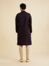 Manyavar Plum Purple Self Patterned Sequinned Kurta Set