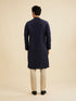 Manyavar Navy Blue Jaal Sequinned Kurta Set