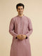 Manyavar Dusty Pink Jaal Sequinned Kurta Set
