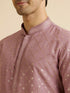 Manyavar Dusty Pink Jaal Sequinned Kurta Set