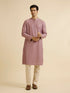Manyavar Dusty Pink Jaal Sequinned Kurta Set