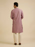 Manyavar Dusty Pink Jaal Sequinned Kurta Set